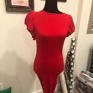 Red sweater Dress